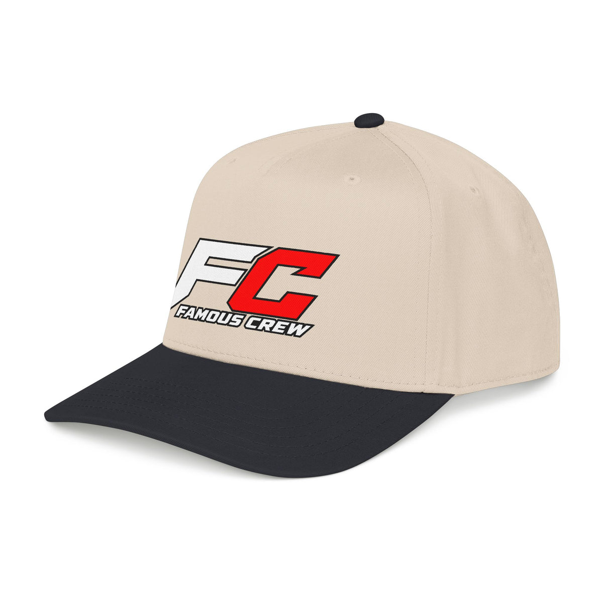 RED Famous Crew FC Logo Baseball Cap | Embroidered Hip Hop Streetwear