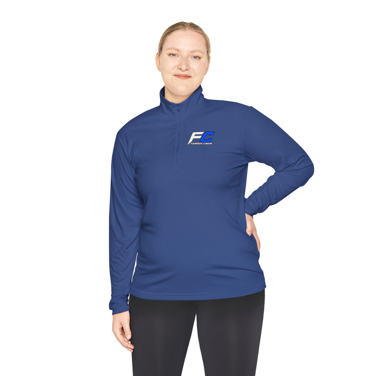 EC Performance Logo Quarter-Zip Pullover | Racing Emblem, White
