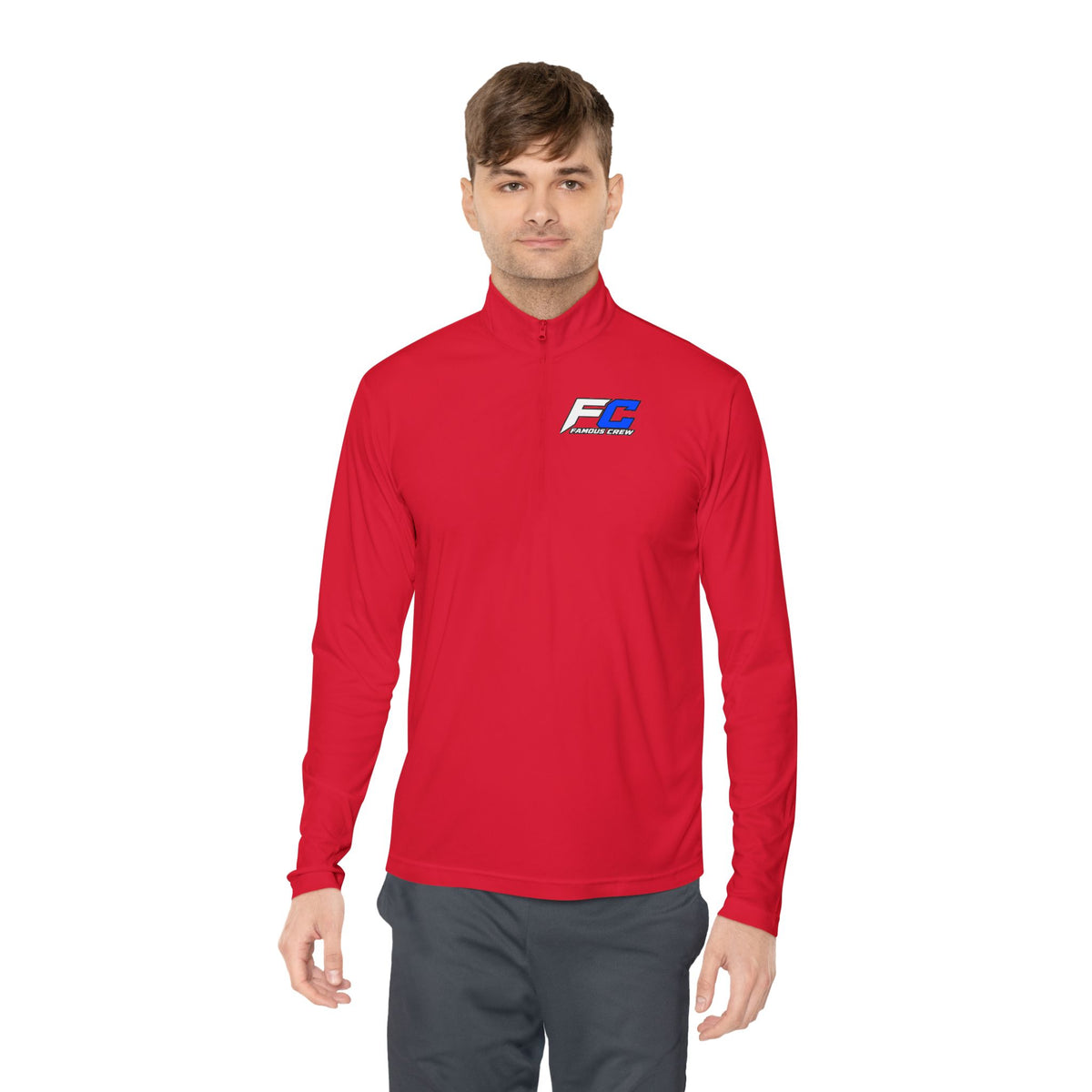 EC Performance Logo Quarter-Zip Pullover | Racing Emblem, White