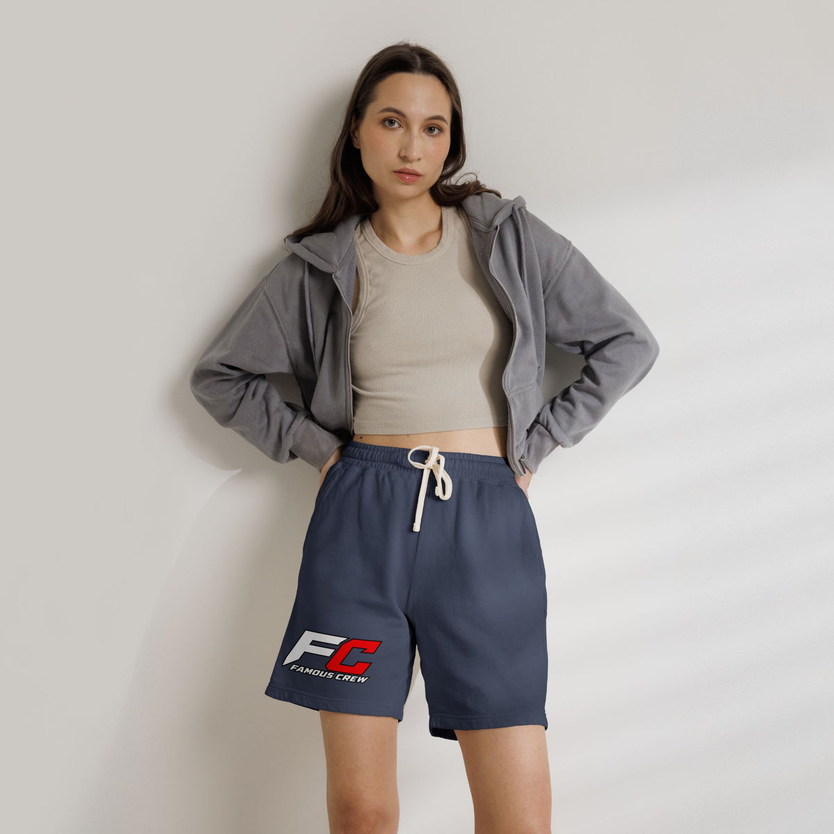 Famous Crew FC Logo Sweat Shorts | Logo Athletic Shorts