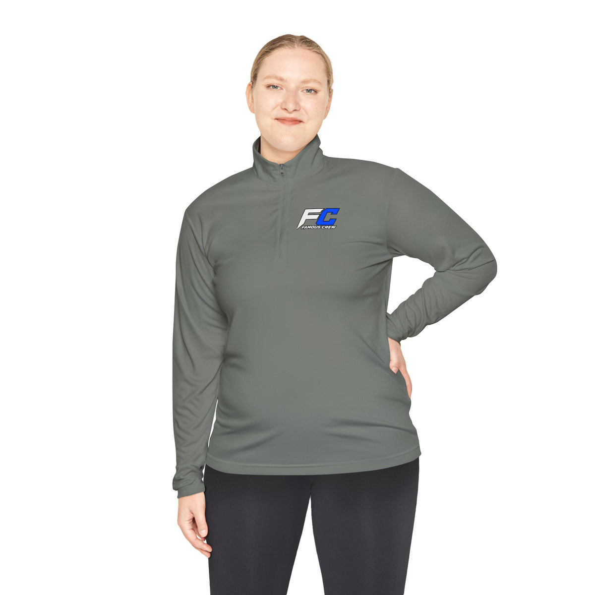 EC Performance Logo Quarter-Zip Pullover | Racing Emblem, White