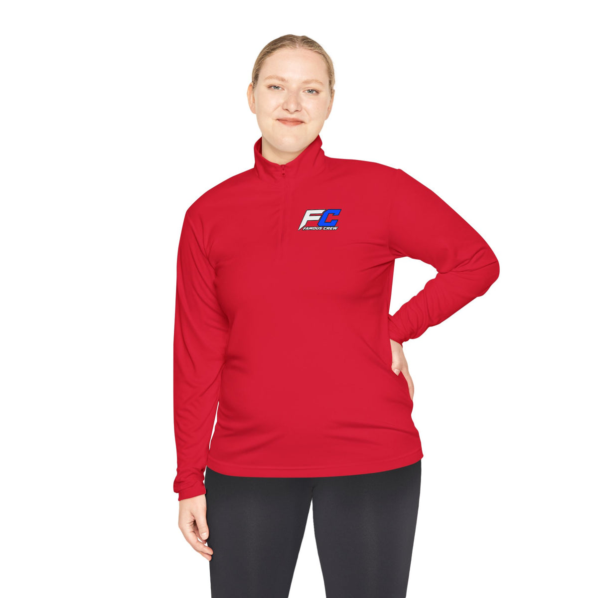 EC Performance Logo Quarter-Zip Pullover | Racing Emblem, White