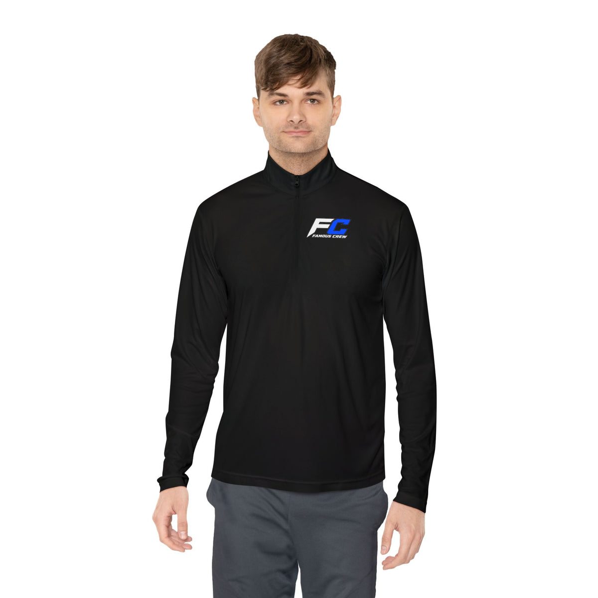 EC Performance Logo Quarter-Zip Pullover | Racing Emblem, White