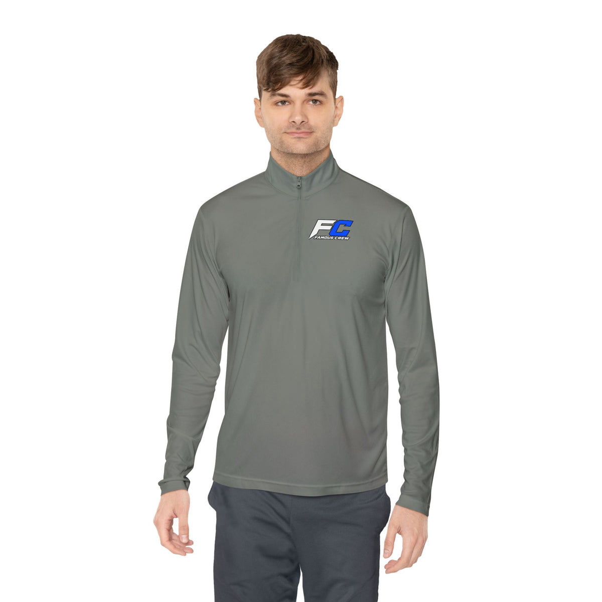 EC Performance Logo Quarter-Zip Pullover | Racing Emblem, White