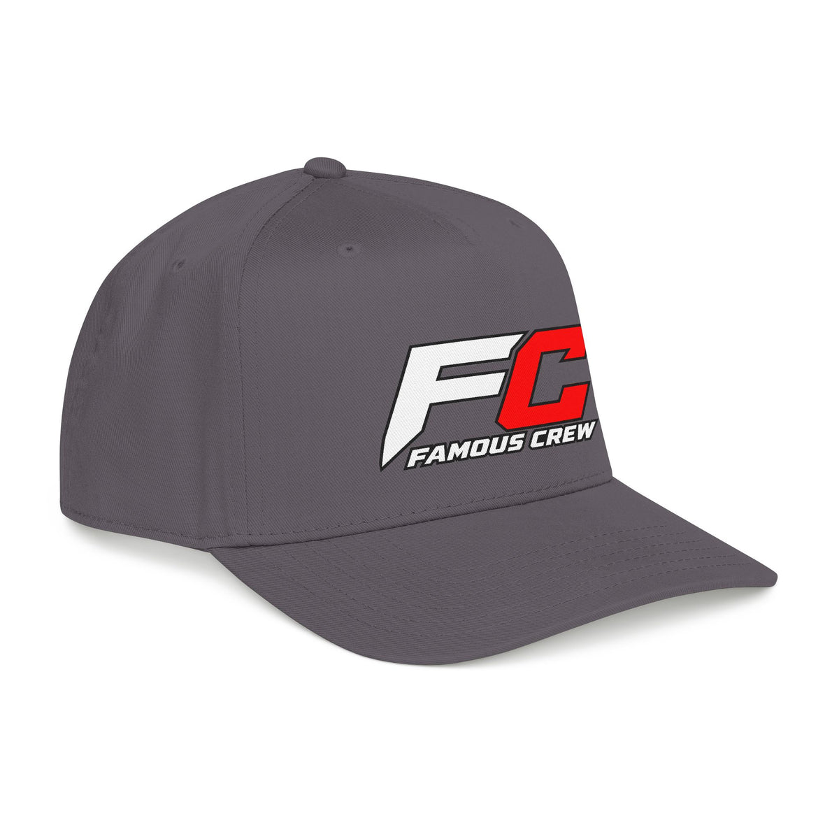 RED Famous Crew FC Logo Baseball Cap | Embroidered Hip Hop Streetwear