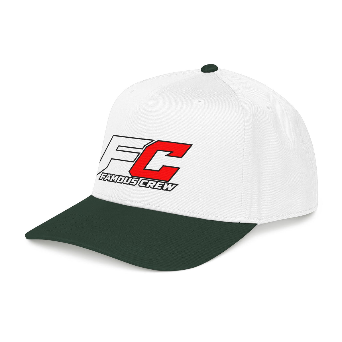 RED Famous Crew FC Logo Baseball Cap | Embroidered Hip Hop Streetwear
