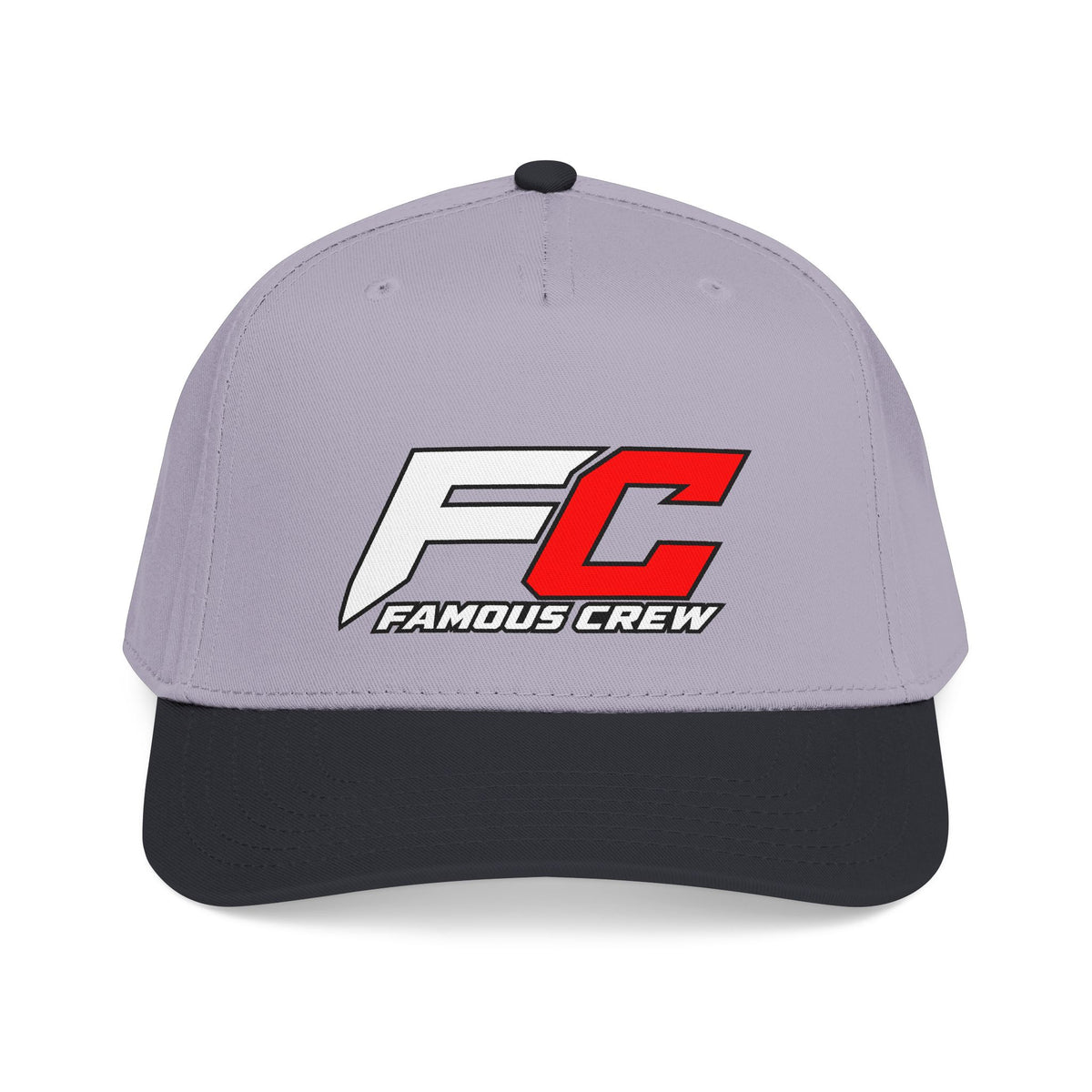 RED Famous Crew FC Logo Baseball Cap | Embroidered Hip Hop Streetwear