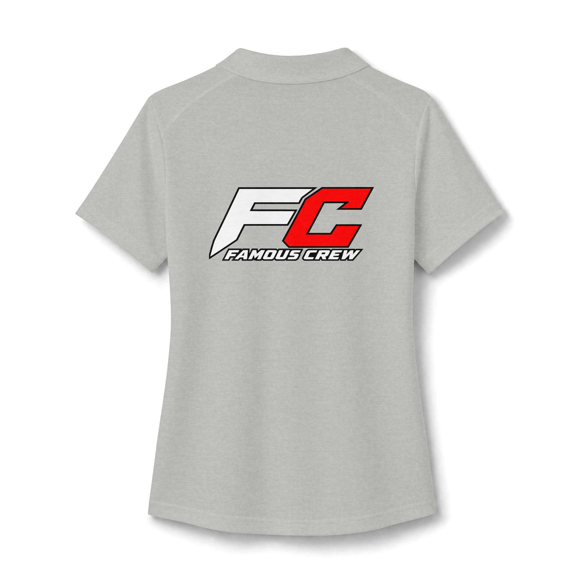Famous Crew FC logo Polo for Woman | Racing-style graphic back print
