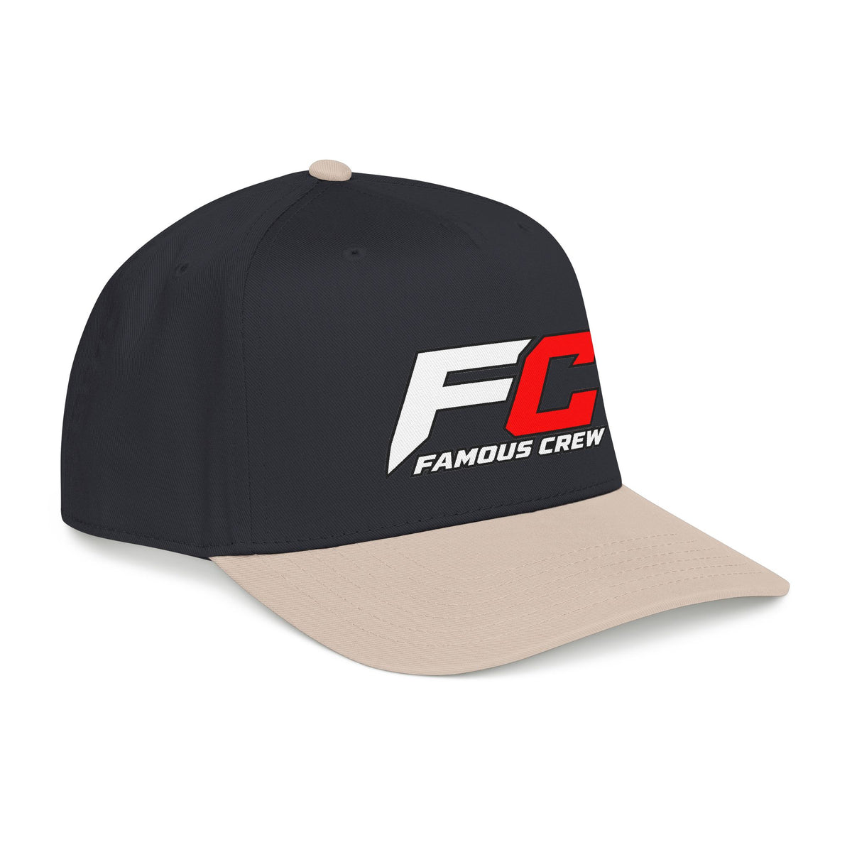 RED Famous Crew FC Logo Baseball Cap | Embroidered Hip Hop Streetwear