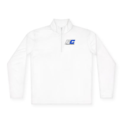 EC Performance Logo Quarter-Zip Pullover | Racing Emblem, White