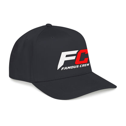 RED Famous Crew FC Logo Baseball Cap | Embroidered Hip Hop Streetwear