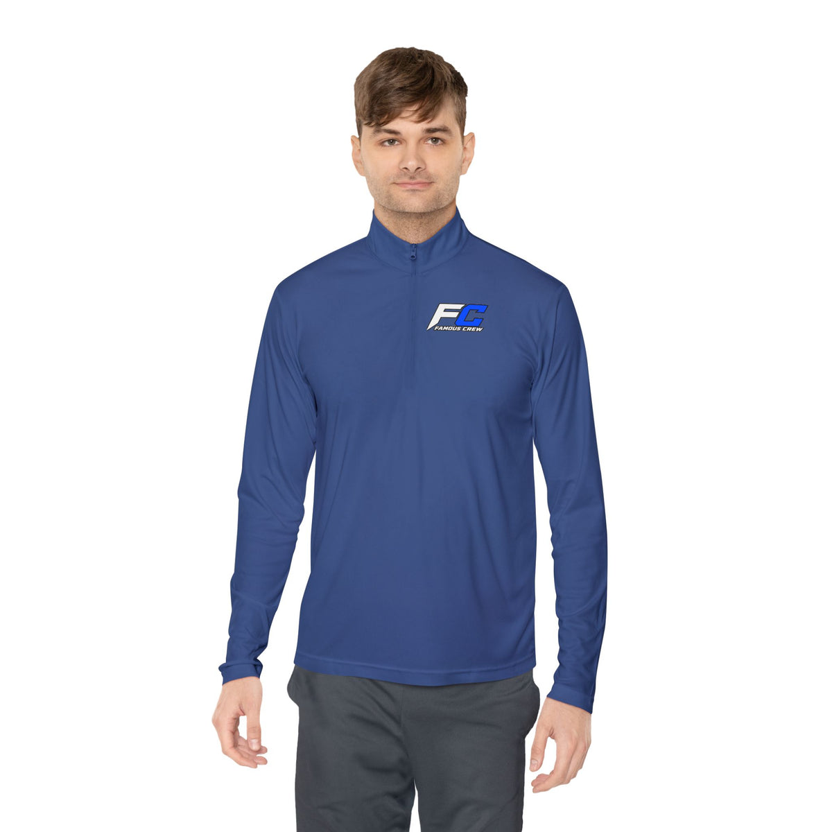 EC Performance Logo Quarter-Zip Pullover | Racing Emblem, White