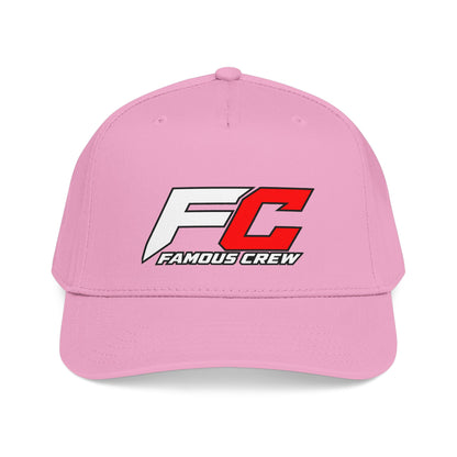 RED Famous Crew FC Logo Baseball Cap | Embroidered Hip Hop Streetwear