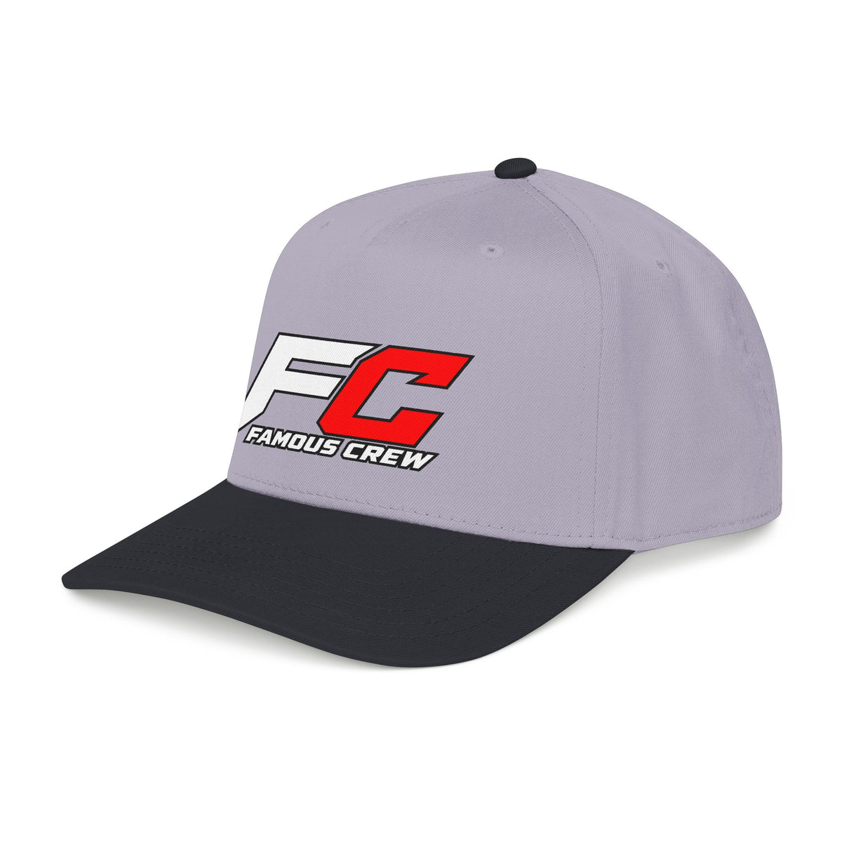 RED Famous Crew FC Logo Baseball Cap | Embroidered Hip Hop Streetwear