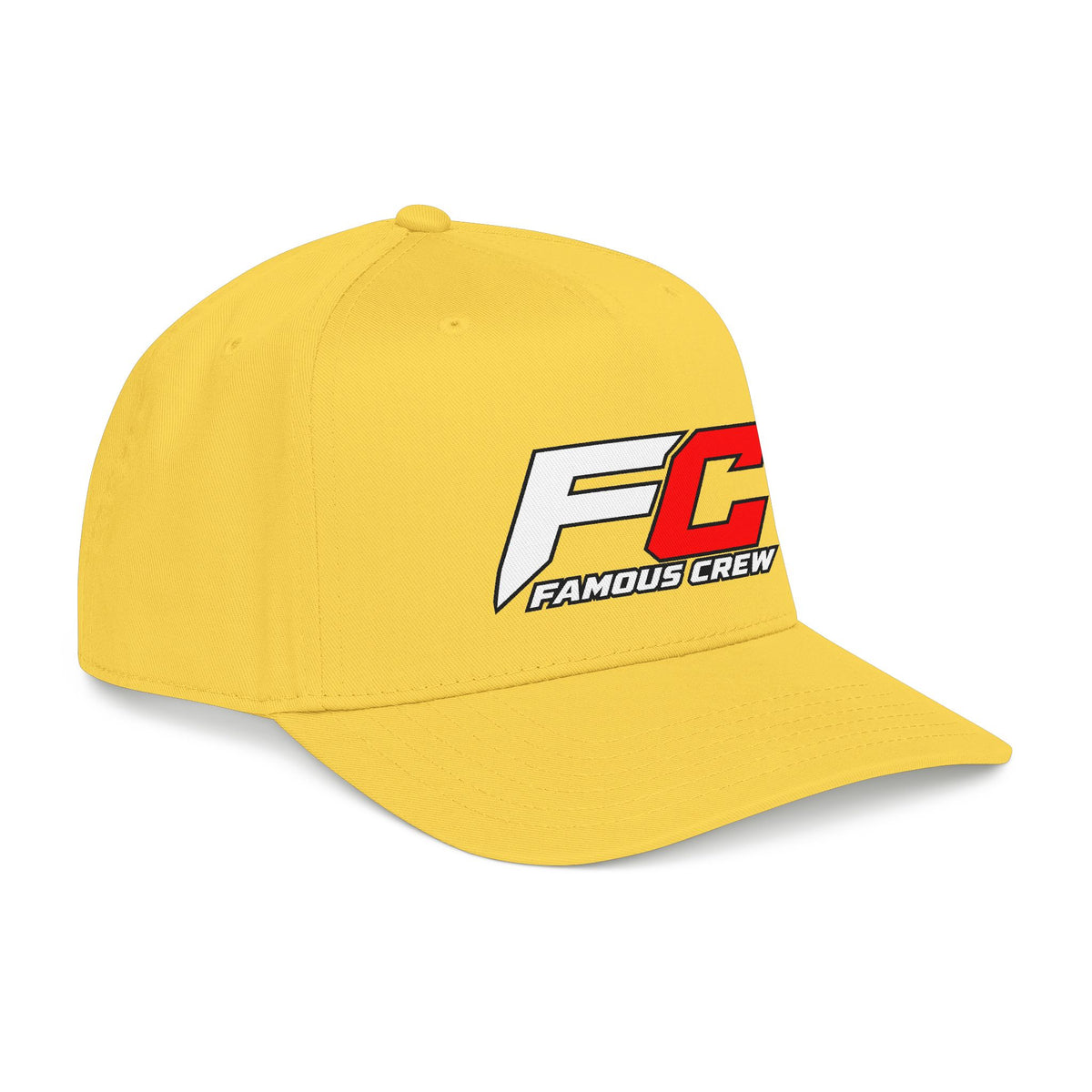 RED Famous Crew FC Logo Baseball Cap | Embroidered Hip Hop Streetwear