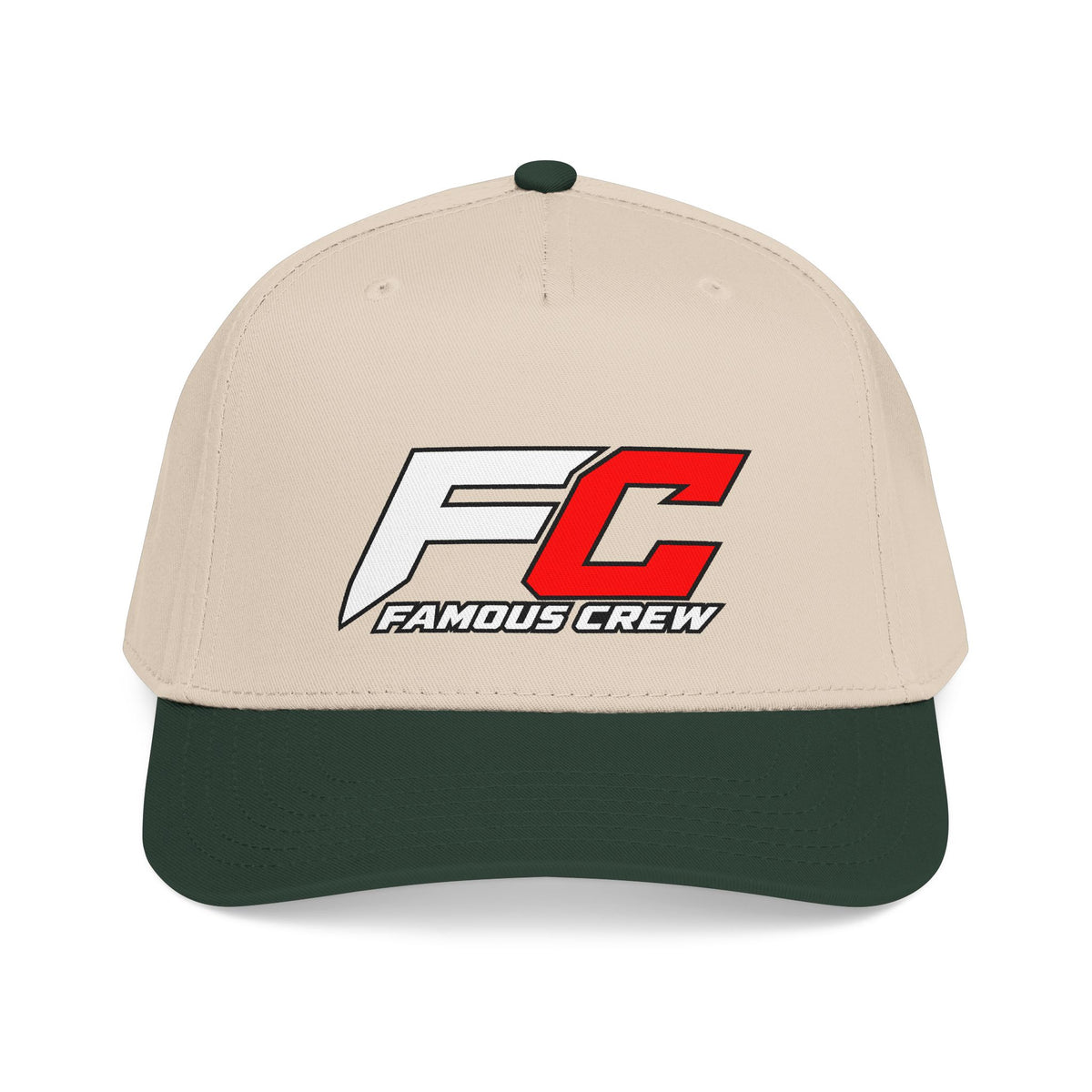 RED Famous Crew FC Logo Baseball Cap | Embroidered Hip Hop Streetwear