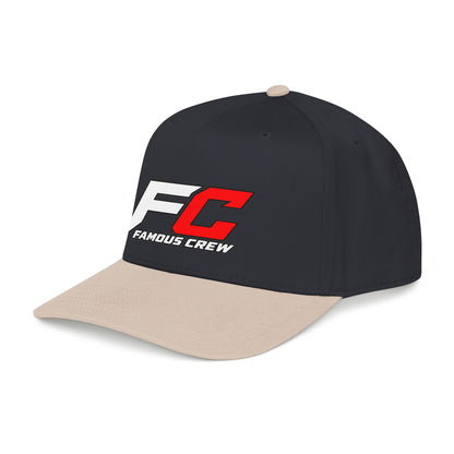 RED Famous Crew FC Logo Baseball Cap | Embroidered Hip Hop Streetwear