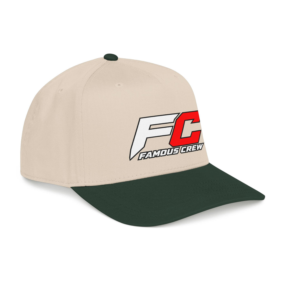 RED Famous Crew FC Logo Baseball Cap | Embroidered Hip Hop Streetwear