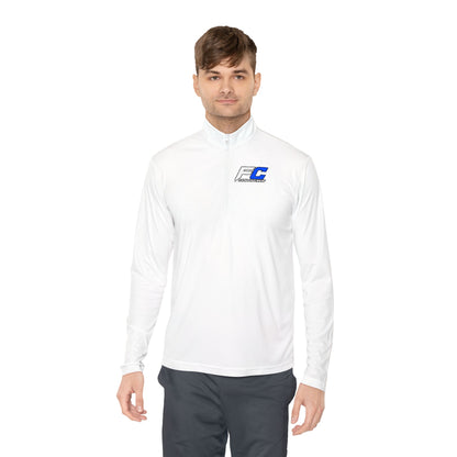 EC Performance Logo Quarter-Zip Pullover | Racing Emblem, White