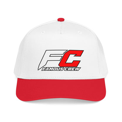 RED Famous Crew FC Logo Baseball Cap | Embroidered Hip Hop Streetwear