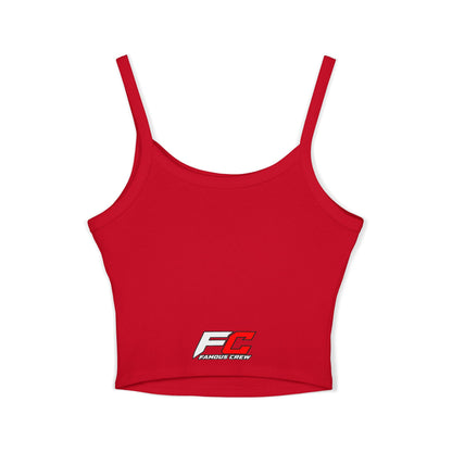 Famous Crew FC Logo Tank Top | Spaghetti Strap Crop Top