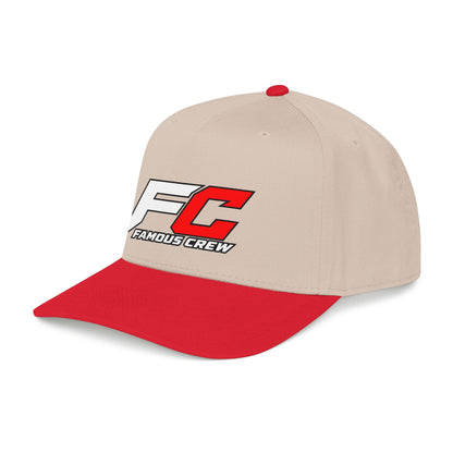 RED Famous Crew FC Logo Baseball Cap | Embroidered Hip Hop Streetwear