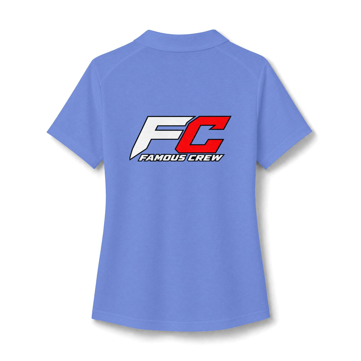 Famous Crew FC logo Polo for Woman | Racing-style graphic back print