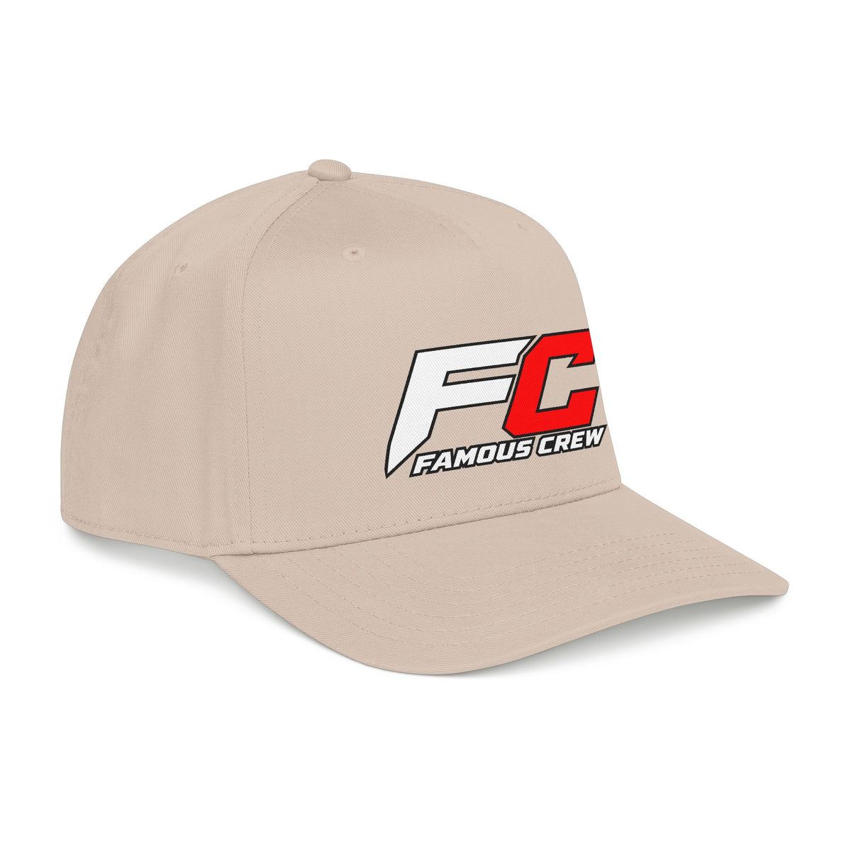 RED Famous Crew FC Logo Baseball Cap | Embroidered Hip Hop Streetwear