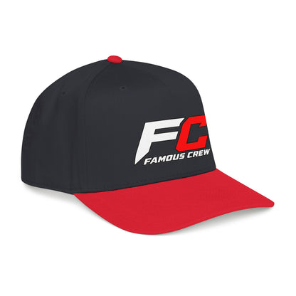 RED Famous Crew FC Logo Baseball Cap | Embroidered Hip Hop Streetwear