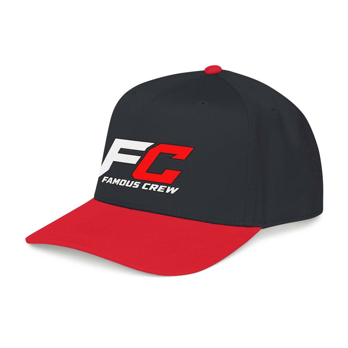 RED Famous Crew FC Logo Baseball Cap | Embroidered Hip Hop Streetwear