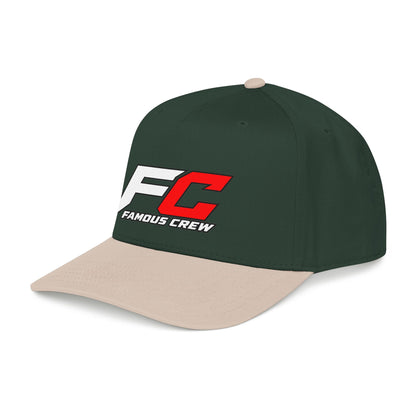 RED Famous Crew FC Logo Baseball Cap | Embroidered Hip Hop Streetwear