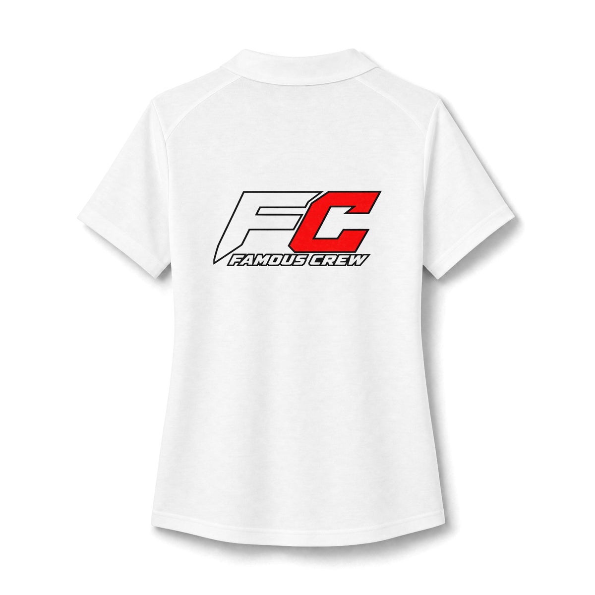 Famous Crew FC logo Polo for Woman | Racing-style graphic back print