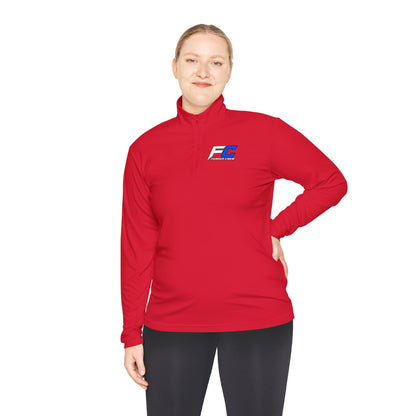 EC Performance Logo Quarter-Zip Pullover | Racing Emblem, White