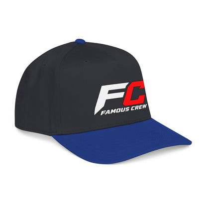 RED Famous Crew FC Logo Baseball Cap | Embroidered Hip Hop Streetwear