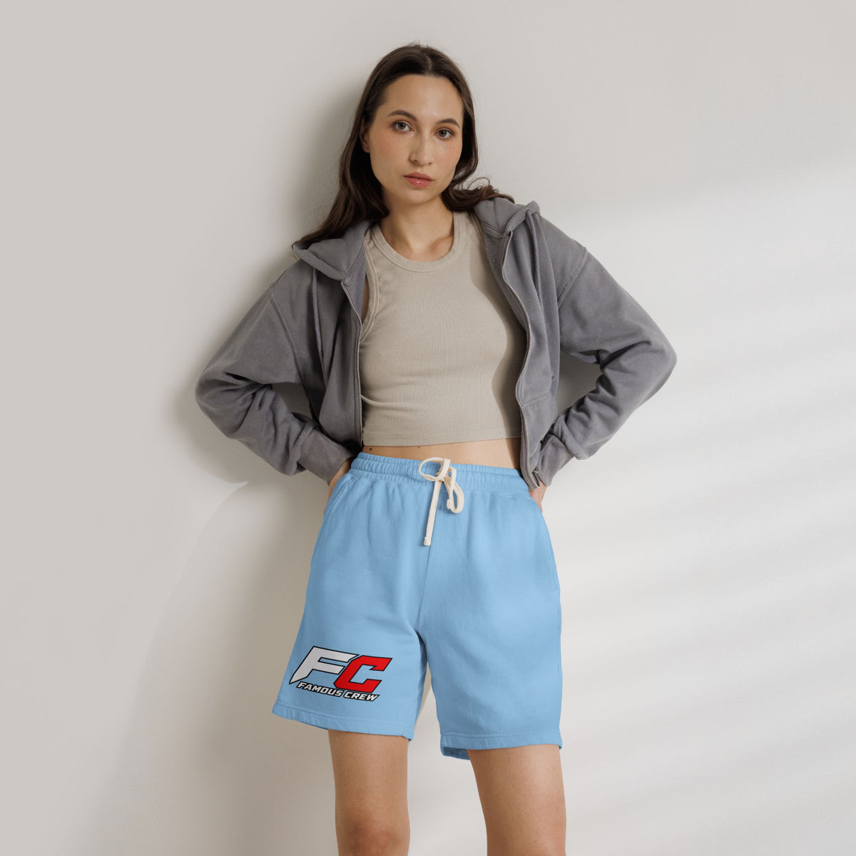 Famous Crew FC Logo Sweat Shorts | Logo Athletic Shorts