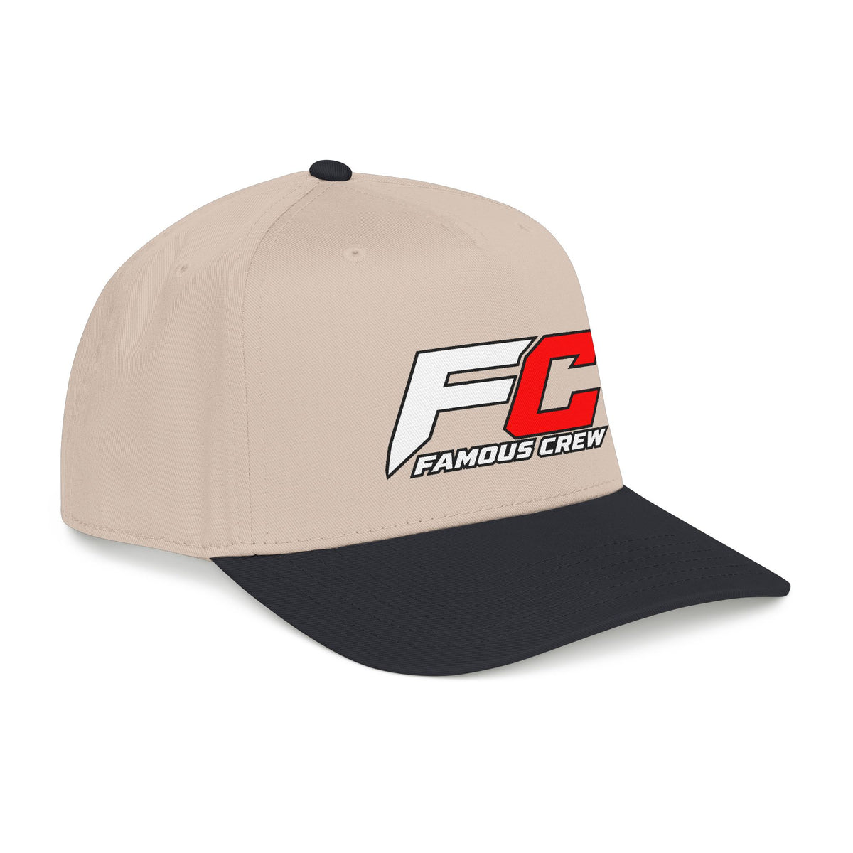 RED Famous Crew FC Logo Baseball Cap | Embroidered Hip Hop Streetwear