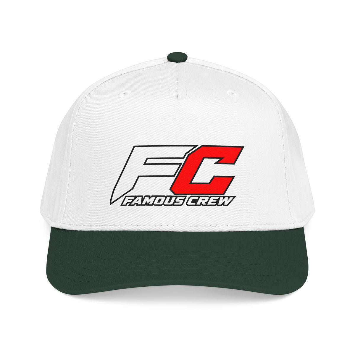 RED Famous Crew FC Logo Baseball Cap | Embroidered Hip Hop Streetwear