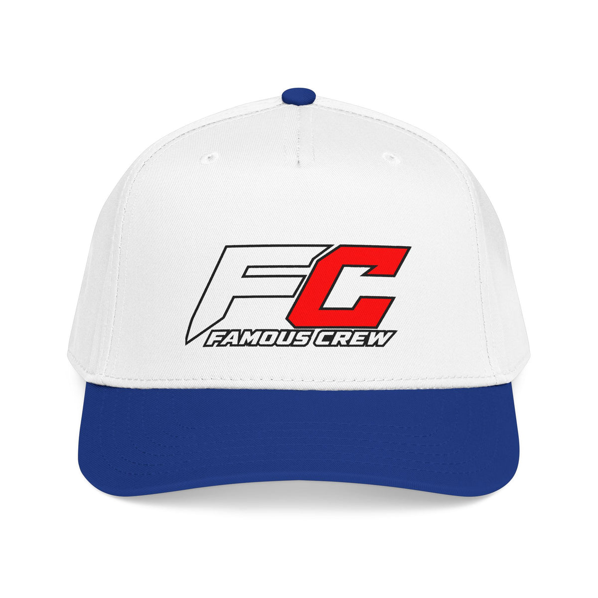 RED Famous Crew FC Logo Baseball Cap | Embroidered Hip Hop Streetwear