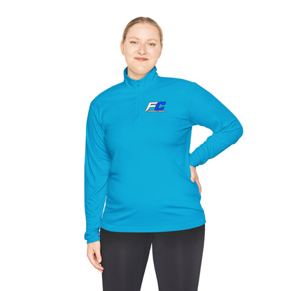 EC Performance Logo Quarter-Zip Pullover | Racing Emblem, White