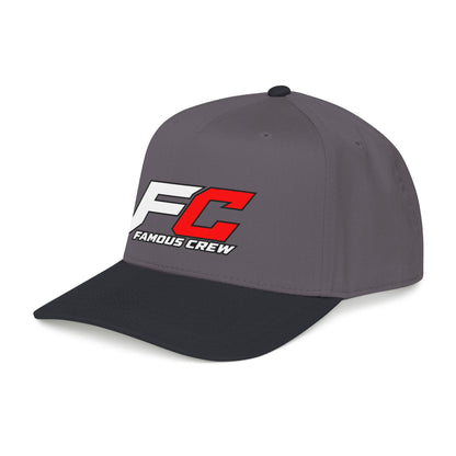 RED Famous Crew FC Logo Baseball Cap | Embroidered Hip Hop Streetwear