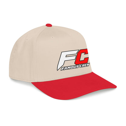 RED Famous Crew FC Logo Baseball Cap | Embroidered Hip Hop Streetwear
