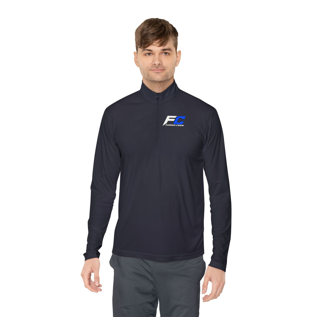 EC Performance Logo Quarter-Zip Pullover | Racing Emblem, White