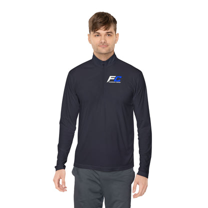 EC Performance Logo Quarter-Zip Pullover | Racing Emblem, White