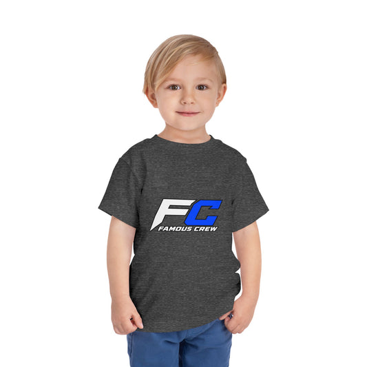 Famous Crew FC Logo Toddler Tee | Kids Graphic Shirt, Blue Accent