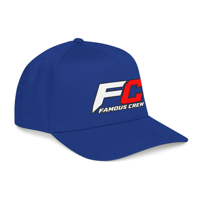 RED Famous Crew FC Logo Baseball Cap | Embroidered Hip Hop Streetwear