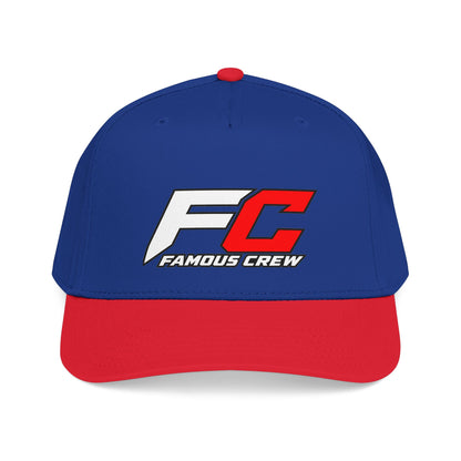 RED Famous Crew FC Logo Baseball Cap | Embroidered Hip Hop Streetwear