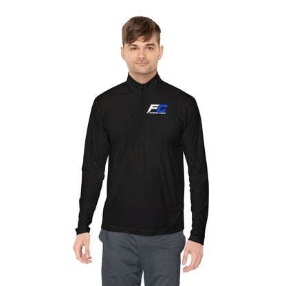 EC Performance Logo Quarter-Zip Pullover | Racing Emblem, White