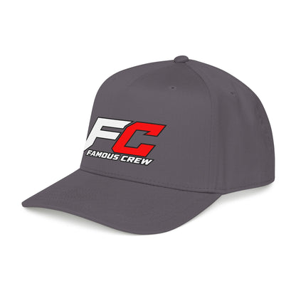 RED Famous Crew FC Logo Baseball Cap | Embroidered Hip Hop Streetwear
