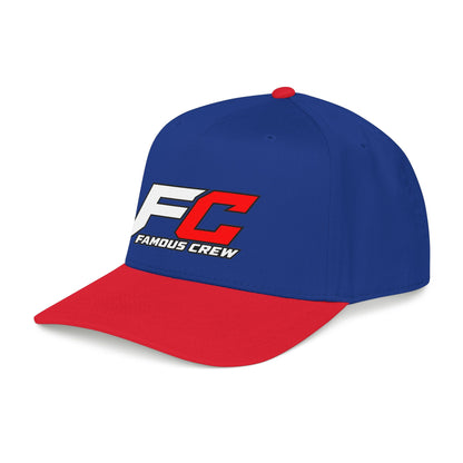 RED Famous Crew FC Logo Baseball Cap | Embroidered Hip Hop Streetwear