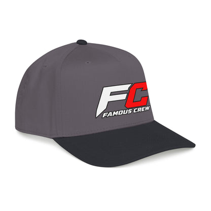 RED Famous Crew FC Logo Baseball Cap | Embroidered Hip Hop Streetwear